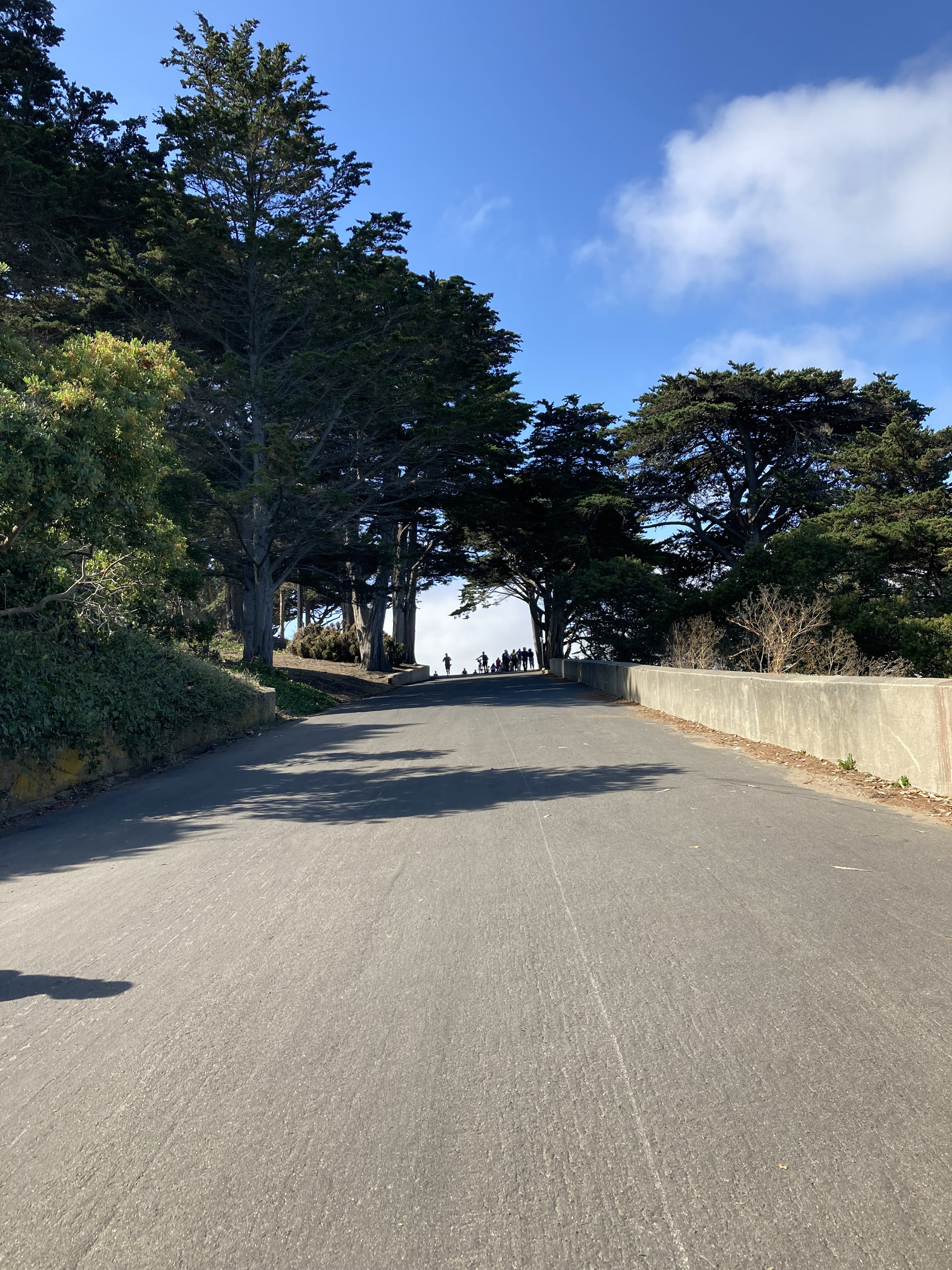 uphill view